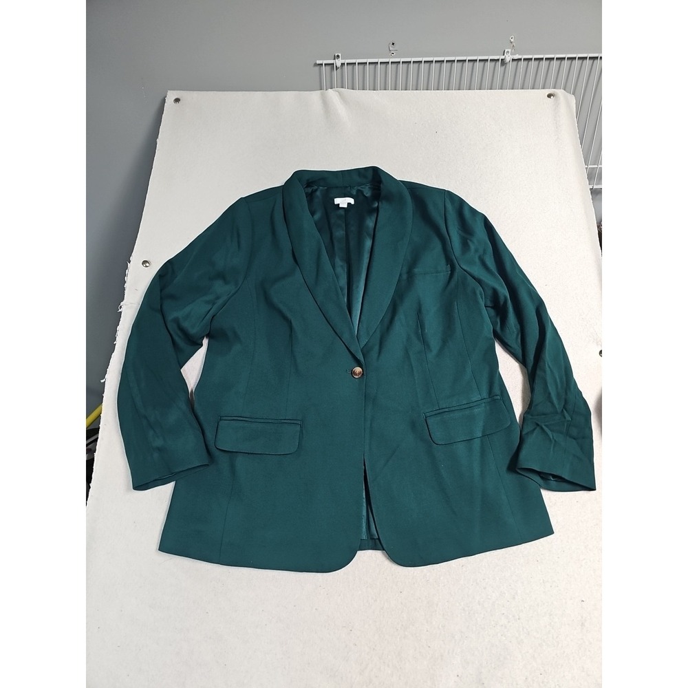 J Jill Jacket Blazer Celtic Dress Coat Womens Large Kelly Green‎ Boxwood